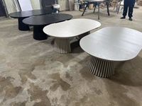 Meubles de salle à manger en bois multifonctionnels modernes, table ovale extensible pliable pour 8 personnes, utilisation stable en hôtel, style panneau