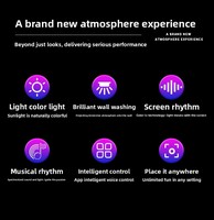 Nouvelle lampe d'ambiance de bureau LED multicolore à réglage élevé, alimentée par USB, pour la reconnaissance vocale, lampe d'ambiance pour e-sport