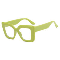 Monturas de Gafas de PC con Borde Grueso, Gafas de Lectura, Monturas Cuadradas Extra Grandes con Bloqueo de Luz Azul, Gafas Ópticas para Fotografía Urbana