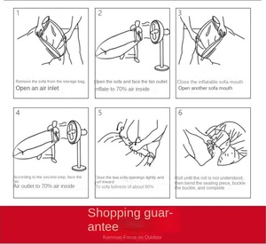 Canapé-lit gonflable moderne et minimaliste en tissu Oxford de qualité supérieure, imperméable et pliable, idéal pour la <span class=keywords><strong>plage</strong></span> et la randonnée - Product Image 5