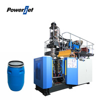 Powerjet d'extrusion hdpe tambour en plastique 5 gallons machine de moulage par soufflage d'extrusion 25L 50L litres