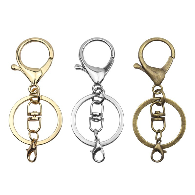 Zinc Alloy  Lobster Clasp Key Hook DIY Metal Keychain for Jewelry Making Suitable  Coin Holder Gift Keychain