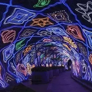 Individueller Zeit-Tunnel für den Außenbereich Musikfest intelligente Veranstaltungs-Dekorationsleuchten Rgb Led intelligente geometrische Lichtbögen Landschaftsleuchten