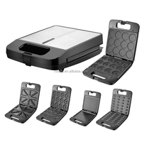 Aifa Vente en gros Assiettes antiadhésives 4 tranches 3 en 1 Machine à sandwich Cuisine Cuisine Petit-déjeuner Fromage grillé Snacks Gaufre Crème glacée