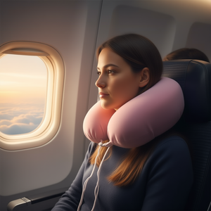 HB Sport U-shaped Travel <b>Pillow</b> 31cm Neck Support Pink - Product Image 2