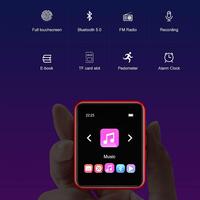 Reproductor de MP3 rojo portátil al por mayor de fábrica con altavoz incorporado reproductor de música Digital para niños estudiantes deportes y correr