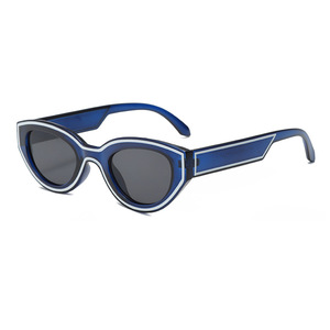 Gafas de sol tipo ojo de gato con montura completa UV400 estilo retro para mujer, protección solar, moda - Product Image 3