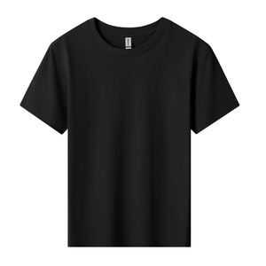 Camisetas de verano 100% algodón de manga corta extragrandes para niño, venta al por mayor, camisetas lisas con estampado personalizado - Product Image 1