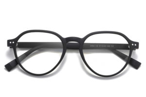 Gafas ópticas de montura redonda neutra TR90 con luz antiazul Colores opcionales de montura negro rojo marrón - Product Image 4