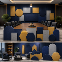 Panneau mural acoustique en feutre PET or marine, épaisseur personnalisée, panneau en fibre de polyester pour salle de réunion exécutive et salle de réunion