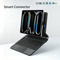 Clavier intelligent de luxe pour iPad Pro 11 pouces 1ère-4ème génération, clavier magique, connexion directe par contact Pogo Pin, support flottant