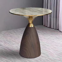 XTCFZ-009 Moderne Gold-Edelstahlbeine Marmorplatte runder Wohnzimmer-Haushaltsmöbel Luxus Seiten-Center Couchtisch