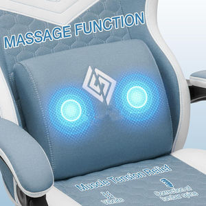 Échantillon gratuit <span class=keywords><strong>Chaise</strong></span> de jeu en tissu <span class=keywords><strong>bleu</strong></span> <span class=keywords><strong>ciel</strong></span> <span class=keywords><strong>Chaise</strong></span> de jeu de massage RVB avec lumières LED Sillas de massage Gamer avec haut-parleurs Bluetooth - Product Image 5