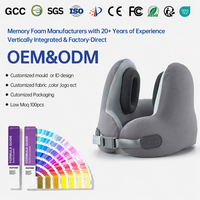 Oreiller de voyage personnalisable avec musique douce, fonctionnel, OEM/ODM, pour le bureau, avec Bluetooth, soutien du cou, soulagement des douleurs cervicales, pour les voyages
