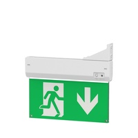Panneau de signalisation d'urgence en gros avec éclairage LED SMD, batterie Li-FePO4, autonomie 3 heures, boîtier plastique blanc, acrylique double face