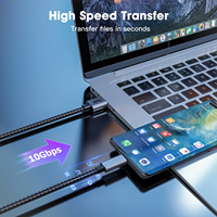 Cable SSD portátil de alta velocidad USB3.2 10Gbps tipo C a USB3.0 cable de carga rápida macho 3A 60W Cable de carga rápida 1m 2M
