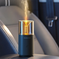 Diffuseur d'air miniature portable en plastique, diffuseur d'huiles essentielles pour voiture, humidificateur d'ambiance, diffuseur de parfum à la lumière des bougies, humidificateur de voiture