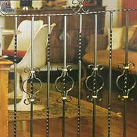 Balustrades de luxe en fer forgé pour extérieur, escaliers, balcons et villas, galvanisées à chaud, dorées, avec design moulé en 3D