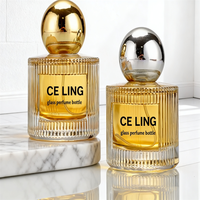 Flacon de parfum en verre de luxe vide avec pompe pulvérisatrice, 50 ml et 100 ml, pour cosmétiques, avec emballage