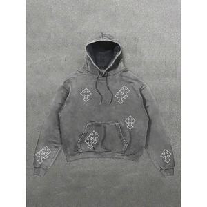 Sweat-shirt brodé personnalisé, délavé au soleil, en coton lourd 420 g/m², épaules tombantes, vintage, délavé à l'acide, sweat-shirt pour homme - Product Image 6