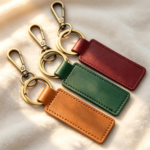 Vintage PU Leather <b>Key</b> Strap Custom Logo Metal Swivel Hook Leather Keychain Car <b>Bag</b> Hanging Ornament Wholesale - Product Image 4
