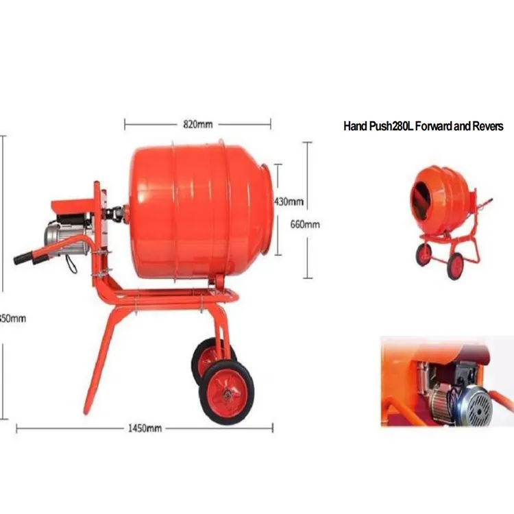 O Ce forte aprovou o mini misturador concreto do poder máquina o tanque de mistura concreto portátil móvel elétrico dos misturadores do cimento concreto