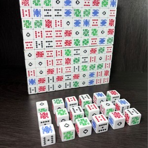 En Stock, Nuevo Dado Acrílico Cuadrado de 16mm, Blanco, en Ángulo Recto, con Temática de Póker, <span class=keywords><strong>para</strong></span> Bares, KTV y Diversión - Product Image 1