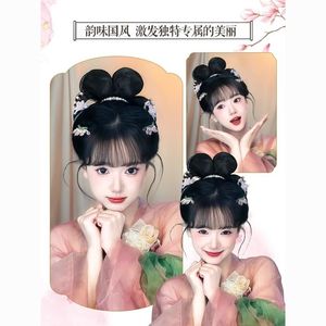 Peluca Hanfu para mujer, moño de una pieza, accesorio para el cabello estilo dinastía Tang, para disfraz antiguo - Product Image 4