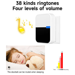 <span class=keywords><strong>Timbre</strong></span> inalámbrico para exteriores, botón pulsador impermeable, No se requiere batería, Panel autoalimentado acrílico, 38 canciones, <span class=keywords><strong>timbre</strong></span> de puerta - Product Image 6