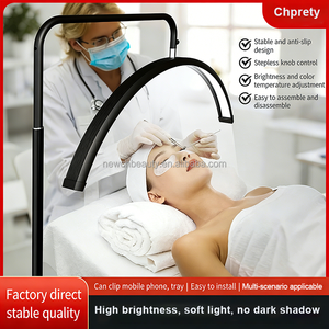 Lámpara de pie LED profesional plegable de media luna para salón de belleza, luz regulable para el hogar, luz de relleno para pestañas, uñas, <span class=keywords><strong>tatuajes</strong></span> y cuidado de la piel - Product Image 6