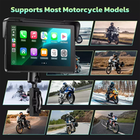 AOOCCI C7 Écran de navigation GPS pour moto 7 pouces avec CarPlay sans fil, Android Auto, TPMS, cartes mondiales, 700 Nits, étanche pour la conduite