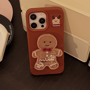 Coque de té<span class=keywords><strong>l</strong></span>éphone ShanHai Classic Retro Cute Christmas Gingerbread Man Stand pour iPhone 17 Apple 16 Compatible avec 14/15 Pro Max - Product Image 2