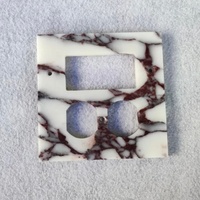 Plaques de couverture pour interrupteurs en marbre Viola Calacatta