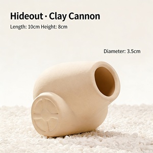 Decoración para Acuario, Cueva de Cría, Escondite de Cerámica Natural para Tortugas, Maceta de Reproducción, Adorno para Pecera para Camarones y Peces Pequeños - Product Image 5