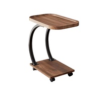 Table basse convertible et mobile BURAN BR-0805 en bois, style moderne et minimaliste, avec espace de rangement, sans assemblage, pour salon, chevet ou coin.