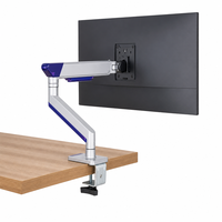 Support de moniteur réglable pour bureau, support d'écran peu encombrant pour les espaces de travail en appartement et les petits bureaux