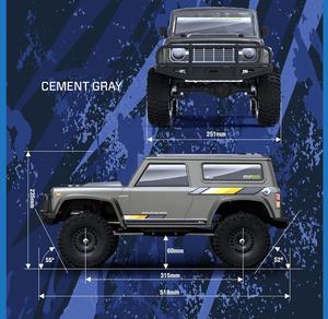 شاحنة زاحفة YIKONG YK41012 بمقياس 1:10 مع ممتصات صدمات مملوءة بالزيت ومحاور معدنية وبطارية ليثيوم بوليمر 2-3S للزحف الشديد - Product Image 2