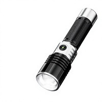 Lampe torche rechargeable ultra-lumineuse, portée de 100-200 m, en alliage d'aluminium, pour extérieur, longue portée, mini format, portable, usage domestique, grande puissance