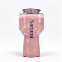 Boîtes en plastique PET de 500 ml de forme irrégulière pour boissons énergisantes avec couvercles en aluminium faciles à ouvrir pour les boissons, les jus, les sodas, le thé