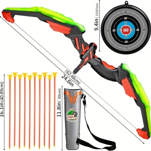 Ensemble de jouets <span class=keywords><strong>arc</strong></span> et flèches, 10 flèches, jouet de tir à l'<span class=keywords><strong>arc</strong></span> avec lumière LED, <span class=keywords><strong>jeu</strong></span> de tir interactif familial pour l'intérieur et l'extérieur - Product Image 2