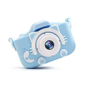 미니 키즈 카메라 장난감을위한 작은 휴대용 어린이 만화 실리콘 보호 케이스 카메라