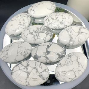 Piedra Ovalada de Howlite Pulida, Natural, para Sanación Espiritual, Decoración del Hogar y Regalos Navideños, Venta al Por Mayor - Product Image 3