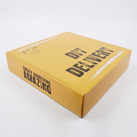 Boîte en carton ondulé auto-érectible personnalisée, écologique, recyclable, de haute qualité, pour accessoires de téléphonie mobile, avec dorure à chaud