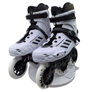 <span class=keywords><strong>Pattini</strong></span> in Linea Professionali Unisex per Fitness all'Aperto, 3 Ruote, Scarpa Rigida, Freestyle Urbano, Slalom, 3 Ruedas Roller - Product Image 2