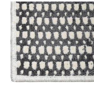 Tapis rectangulaire moderne à tissage plat géométrique noir et blanc pour salle de bain, lavable, avec support en caoutchouc, prix en gros - Product Image 1