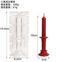 Meistverkaufte Langlebige Hochwertige Achteckige Turm-Kerzenständer-Form Acrylform für DIY Umweltfreundliche Duftkerzenherstellung