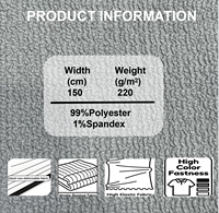 Tissu Crêpe Anti-Plis Léger et Extensible 220 GSM à Haute Résistance des Couleurs pour Vêtements Décontractés, Loungewear et Hauts Tendance pour Filles