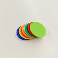 Jetons de jeu en plastique personnalisables 37MM, jetons de comptage colorés pour enfants, pièces en plastique vierges pour récompenses mathématiques, marqueurs et composants