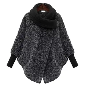 Manteau en laine à manches longues pour femme, pardessus élégant, ample et chaud, pour l'hiver, couleur unie, dropshipping