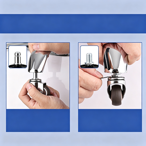 Ruedas para Muebles con Freno de Bloqueo de un Solo Paso, Antideslizantes, Posición Segura, Ruedas para Muebles de Alta Resistencia con Freno - Product Image 6
